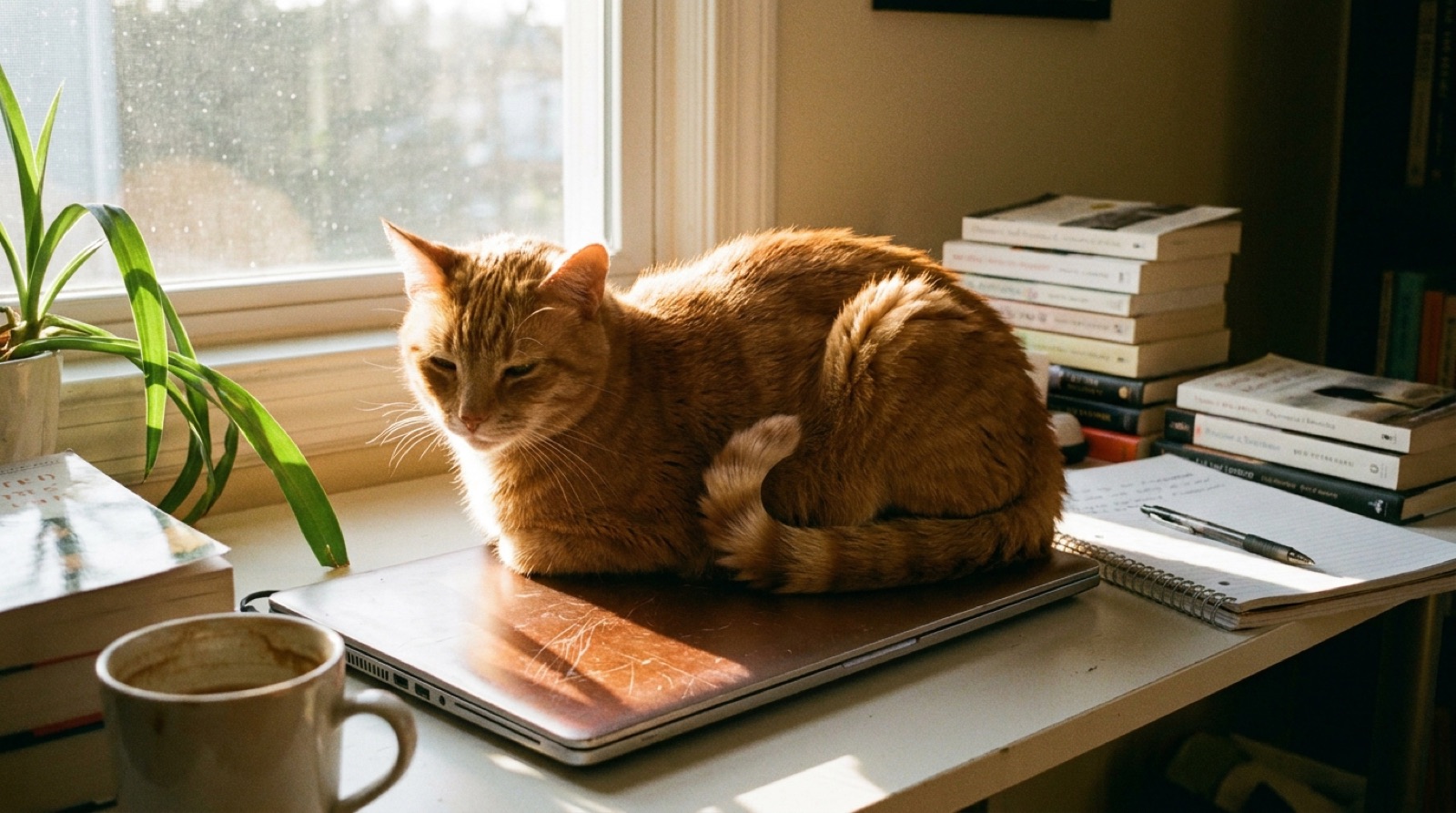 Mango, tabby cat · 9 years, in warm afternoon light